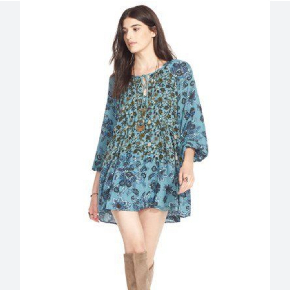 Free People Lucky Loosey Tunic Midi Dress sz Small